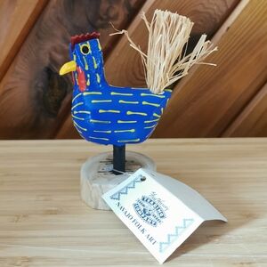 Signed Lawrence Herbert Navajo Folk Art Rooster Carving
